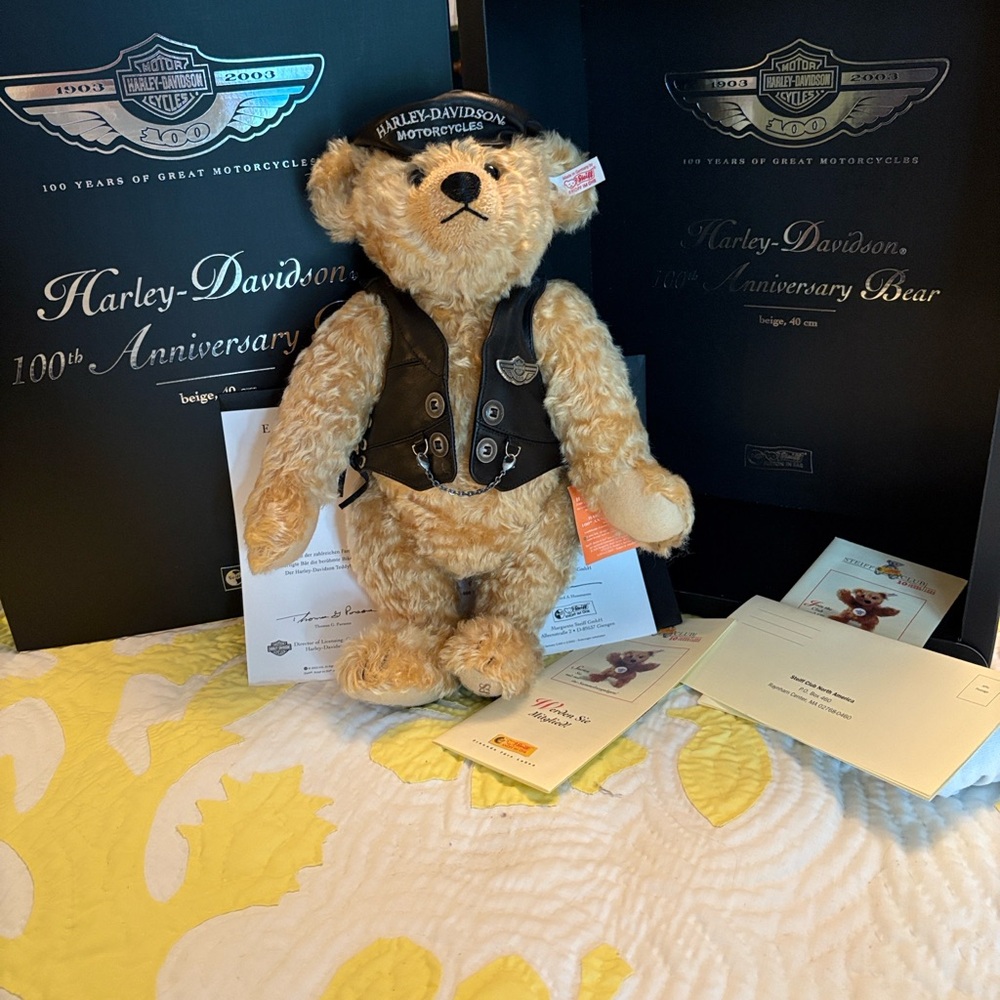 Harley-Davidson 100th Anniversary Bear with Black Vest